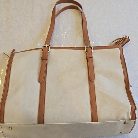 Ecosusi Elegant Creame and Tan Tote Bag - Picture 3 of 14